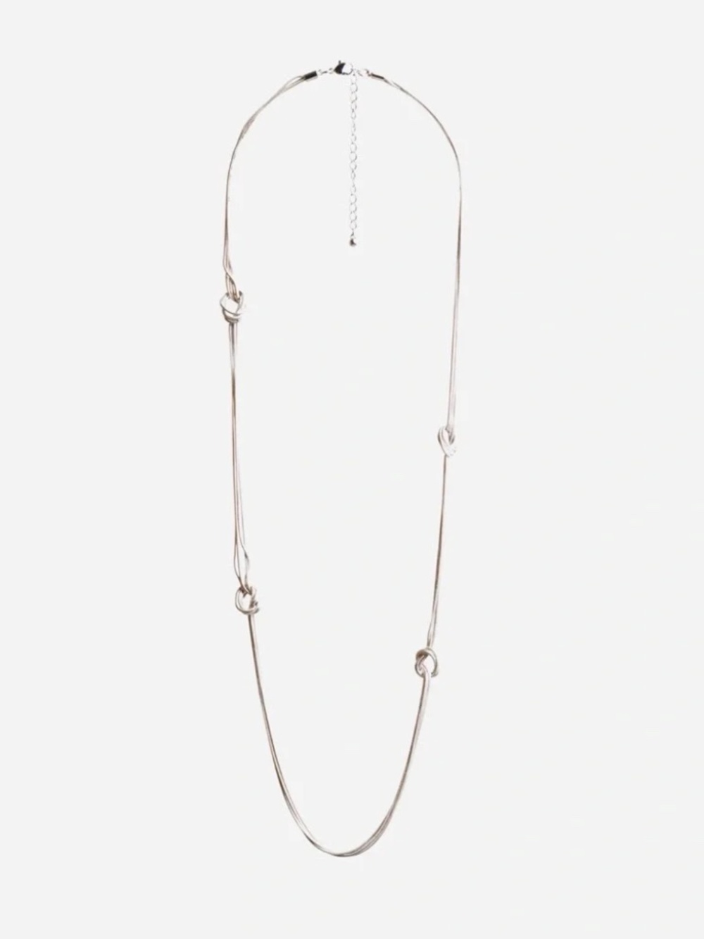 BANCROFT Gina Silver Knot Necklace